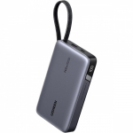 Пауэрбанк UGREEN PB552 55995B 25000mAh 165W 1C1A Power Bank with 1*140W amp; 1*100W Built-in Cable