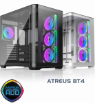 Корпус Raijintek ATREUS BT4, Midi-Tower, TG, 4x120mm ARGB, 2xUSB-A 3.0 + 1xUSB Type-C , E-ATX, ATX, mATX, mITX Black