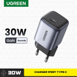 Зарядное устройство Ugreen CD319 USB-C GaN Fast Charger 30W EU Space Gray 90666