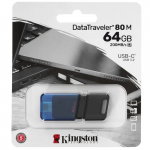 USB Flash Kingston DT80M/64GB DataTraveler чтение до 200MB/s USB-C 3.2 Gen 1