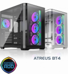 Корпус Raijintek ATREUS BT4, Midi-Tower, TG, 4x120mm ARGB, 2xUSB-A 3.0 + 1xUSB Type-C , E-ATX, ATX, mATX, mITX Black