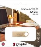 USB Flash Kingston DTSE9G3/512GB SE9 G3 запись до 100мб/с, чтение до 220 мб/с USB 3.2 Gen 1, gold metal