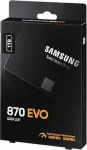 Твердотельный накопитель Samsung 870 EVO, 1Tb, read 560Mb/s, write 530Mb/s, MZ-77E1T0BW, SATA