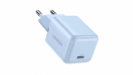 Зарядное устройство Ugreen X512 на 1xUSB C, 20W, QC4.0/PD3.0, Gan X, голубой, 55555